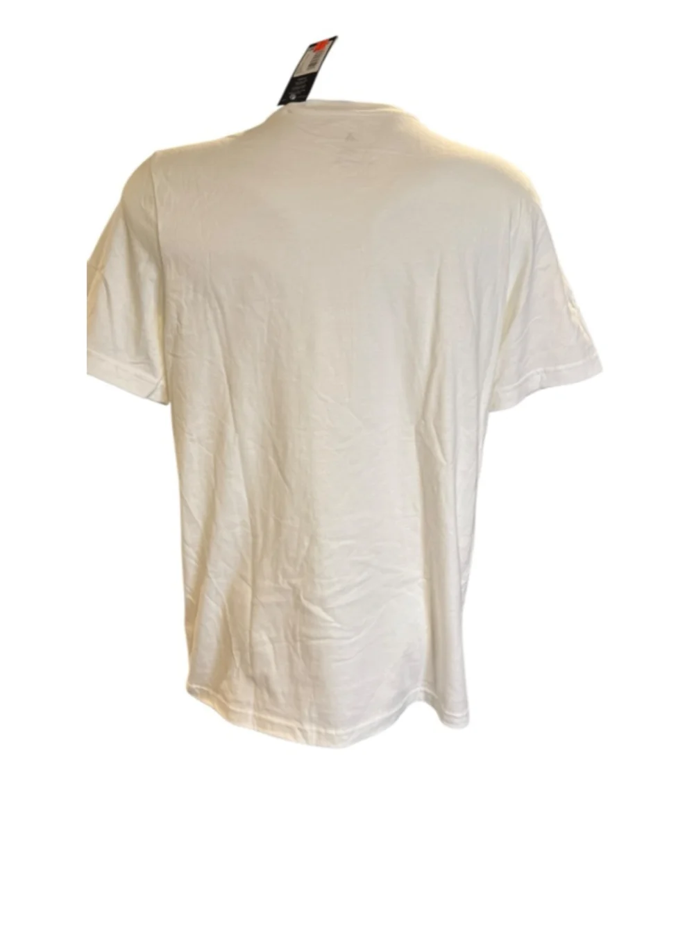 Men's Adidas White Purple Short Sleeve Tee L i62